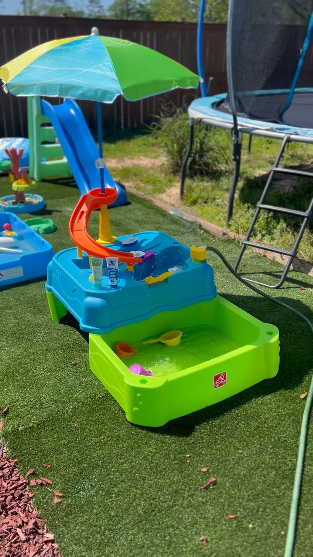 Two-tier water table set up for kids | summer toys for toddlers #watertablr #summertoys #toddlers 

#LTKWatchNow #LTKKids #LTKSwim