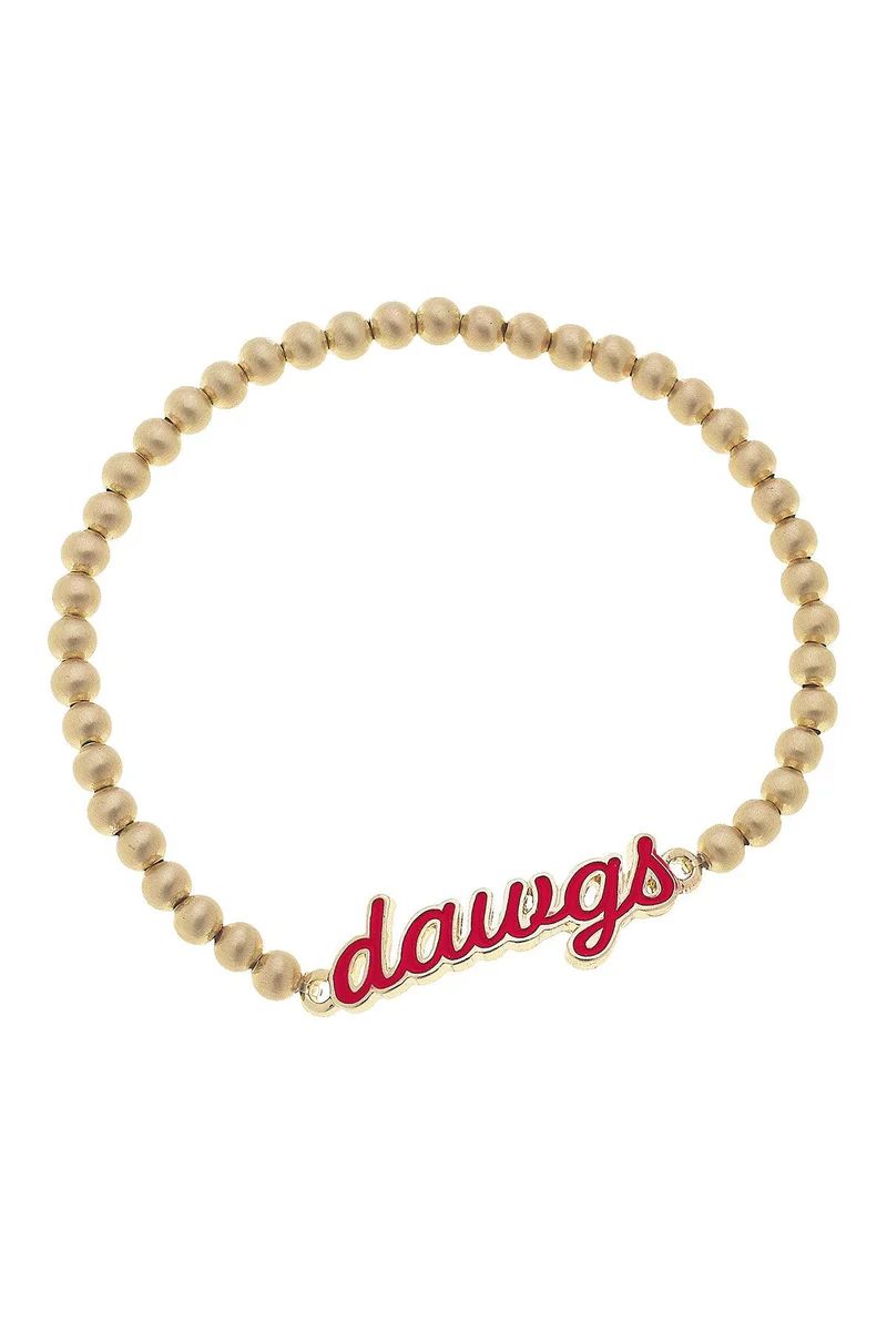 Georgia Bulldogs Enamel Script Stretch Bracelet | CANVAS