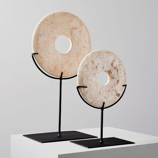 White Marble Disc on Stand | West Elm (US)
