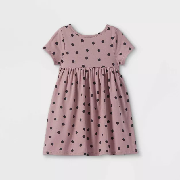 Toddler Girls' Printed Knit Short Sleeve Babydoll Dress - Cat & Jack™ | Target