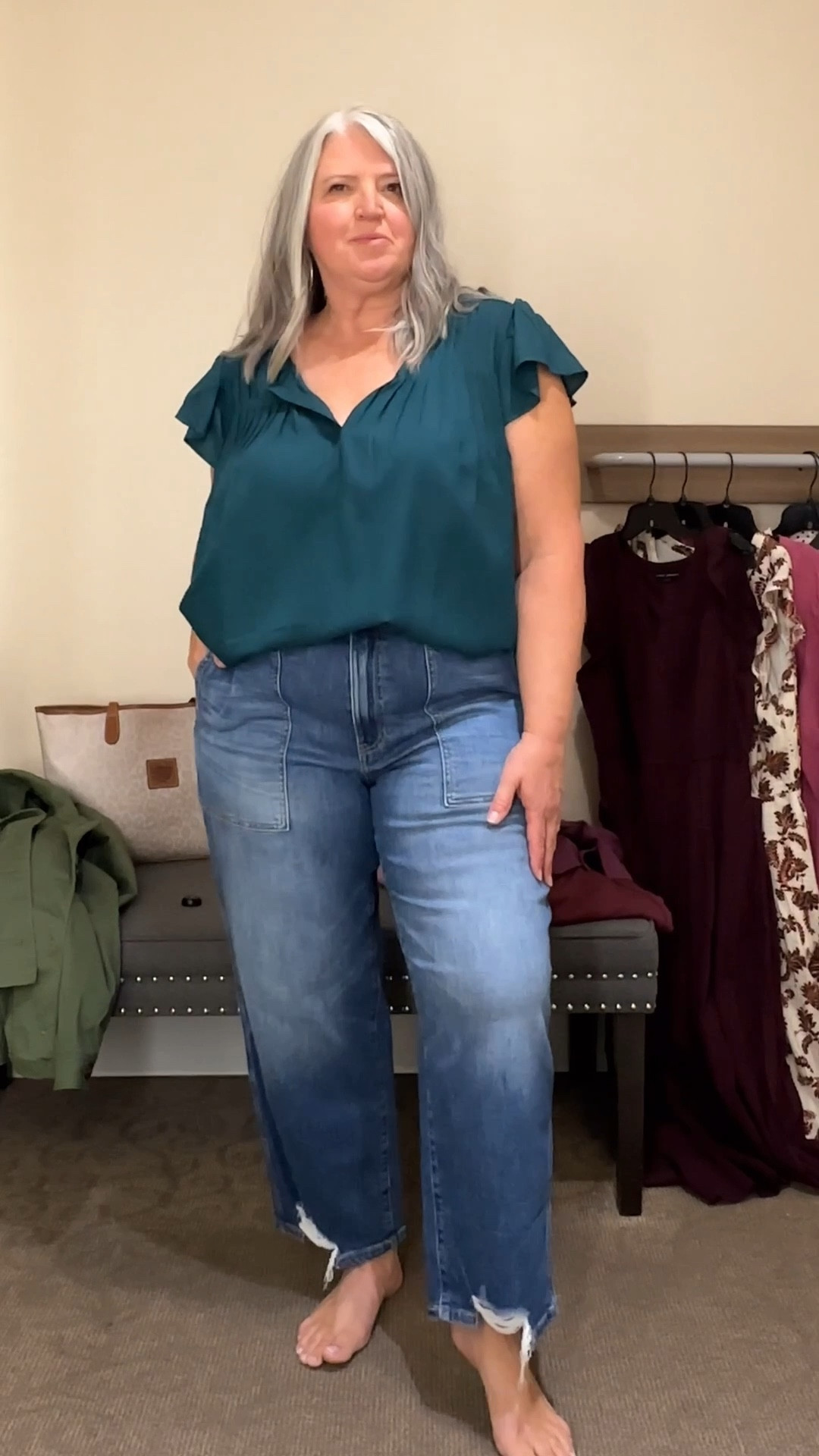 Lane Bryant try-on in pieces that will work for now and later. 
Wearing top in the 14. Jeans & jacket 16. 

Measurements:
5’5” || Bust 44” || Waist 40” || Hip 52” 

#LTKPlusSize #LTKOver40