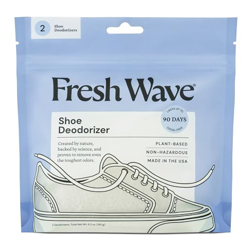 Fresh Wave Shoe Deodorizer, 1 Pack (2 Count) – Natural & Safe Shoe Freshener for All Types of Shoes, Long-Lasting and Reusable, Odor Eliminator for Strong Odor, Easy-to-Use Shoe Smell Remover | Amazon (US)