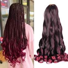 French Curly Braiding Hair Inch Packs Loose Wave Bouncy Crochet HairSynthetic French Curl Crochet Hair ExtensionsPre Stretched Curly Braiding Hair F | SHEIN