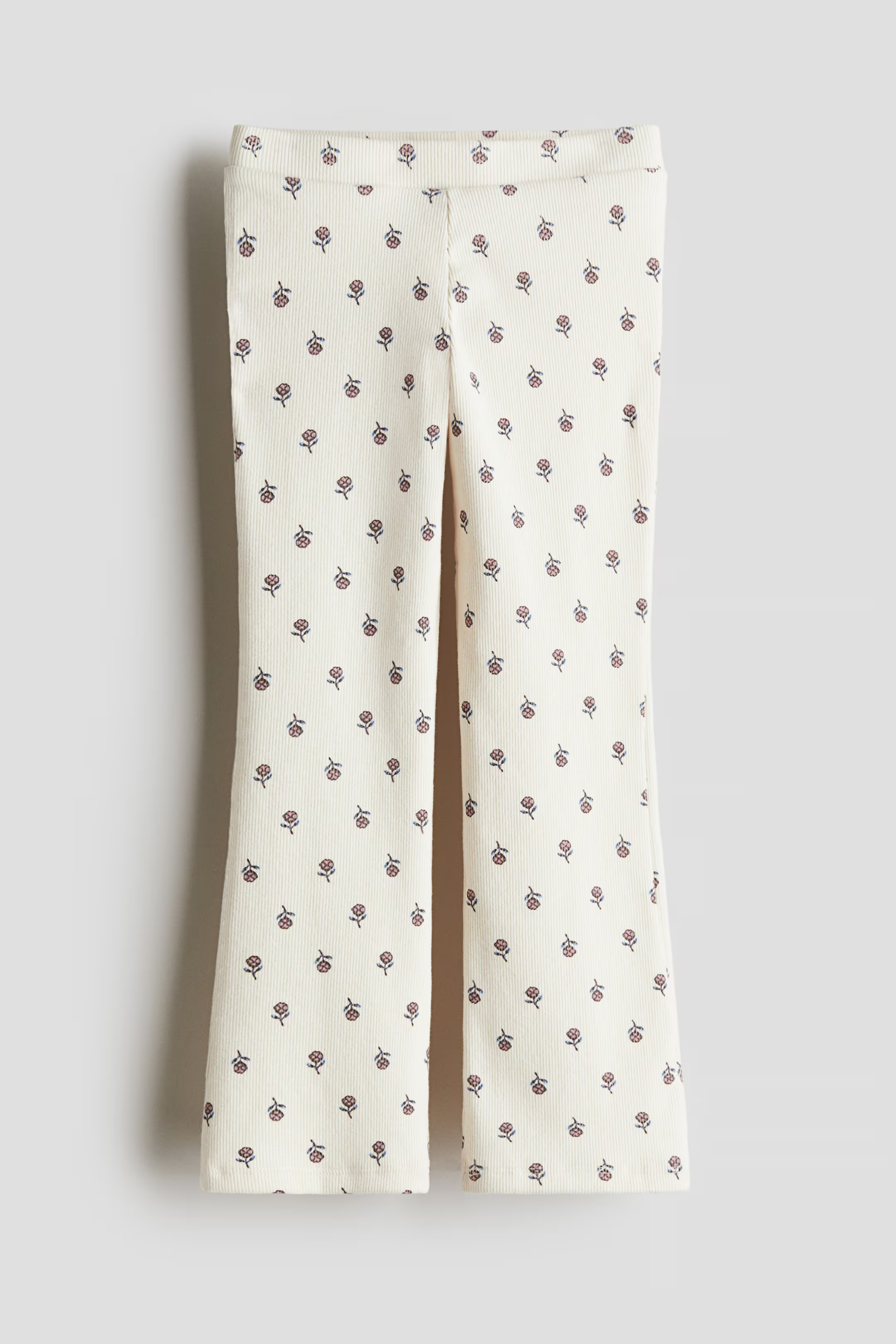 Flared Leggings - Cream/floral - Kids | H&M US | H&M (US + CA)