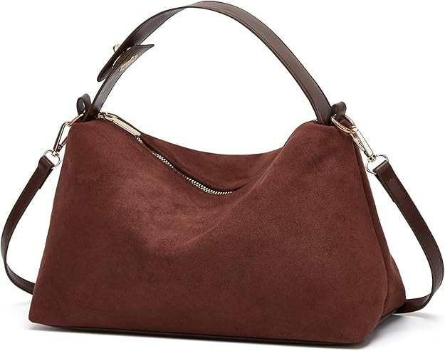 Slouchy Suede Cloud Hobo Bags Women Crescent Satchels Shoulder Bag Crossbody Phone Purse Trendy T... | Amazon (US)