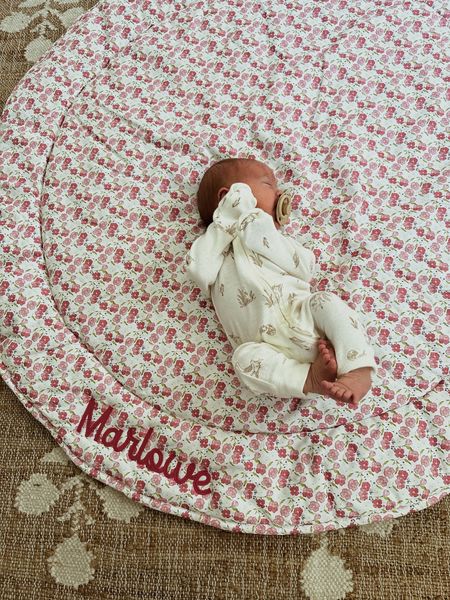 #ad Marlowe is loving her new play mat from @fortweekend! These play mats are designed for babies 9 months and younger and are perfect for playtime, tummy time and family time. The best part is the mat is lightweight and machine washable. 🙌  I also love that you can monogram these play mats with embroidery. 

If you’re looking for a personalized gift for a new little one this holiday season I would highly recommend this play mat! 

#LTKHoliday #LTKbaby #LTKGiftGuide
