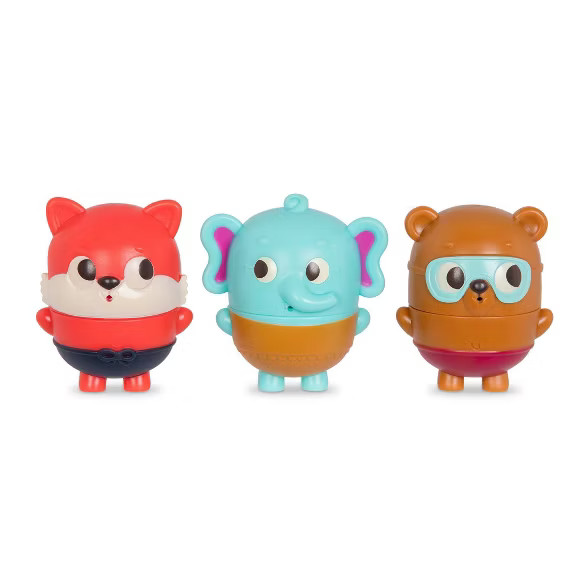 Land of B. Bath Squirts - Squish & Splash Elephant, Bear, Fox | Target