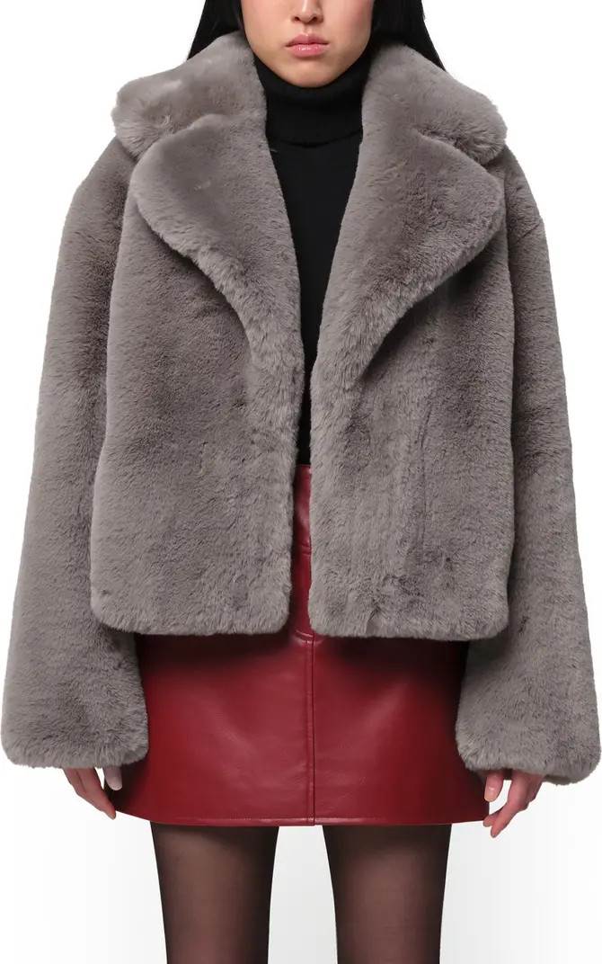 Apparis Miller Crop Recycled Polyester Pluche™ Faux Fur Coat | Nordstrom | Nordstrom