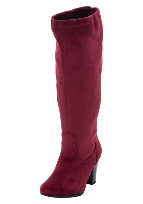 Weitschaftstiefel in verschlussloser Form - beere | sheego | sheego (DE)