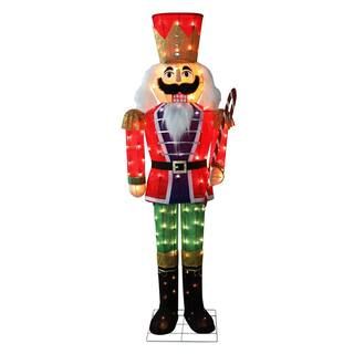 VEIKOUS 5 ft. 3D Warm White Light Nutcracker Christmas Holiday Yard Decoration PG0403-07 - The Ho... | The Home Depot