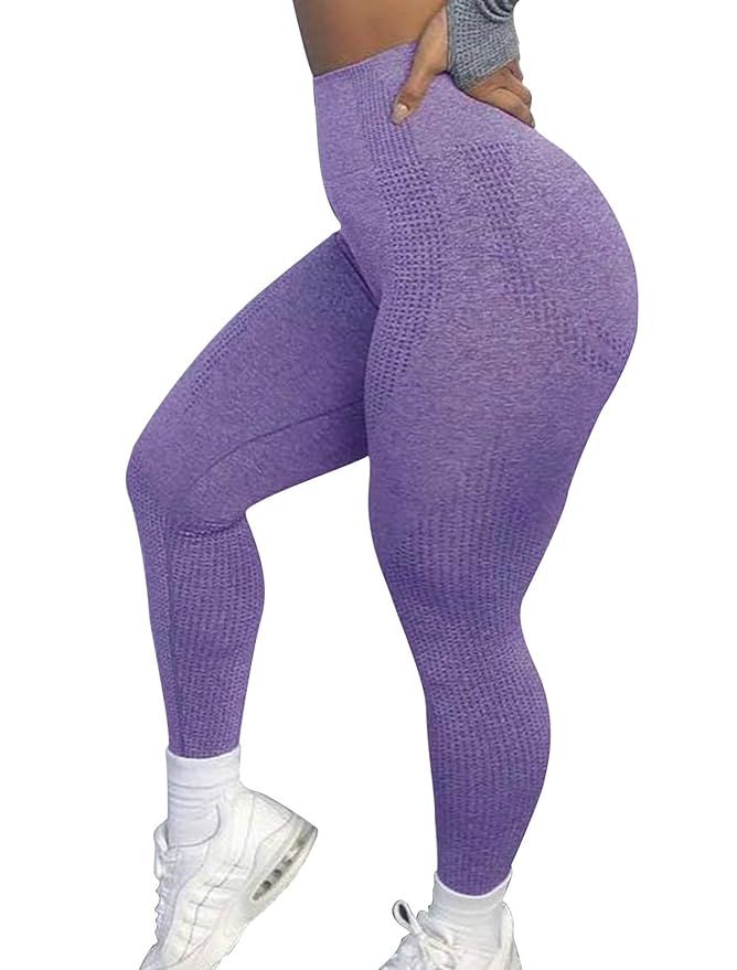 Women's High Waist Workout Vital Seamless Leggings Butt Lift Stretchy Yoga Pants | Amazon (US)