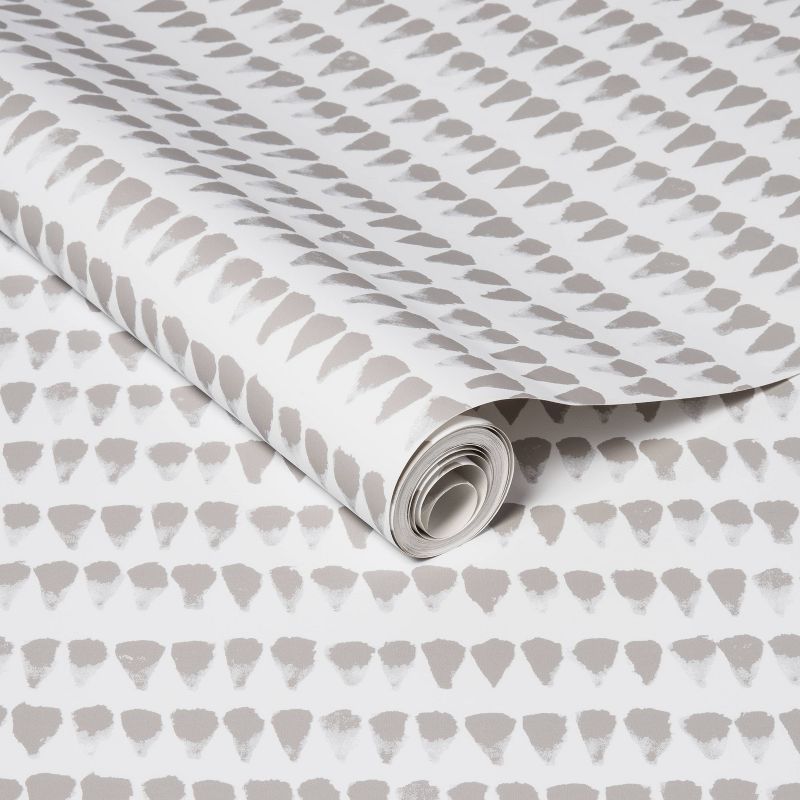 Abstract Striped Peel & Stick Wallpaper Gray/White - Opalhouse™ | Target