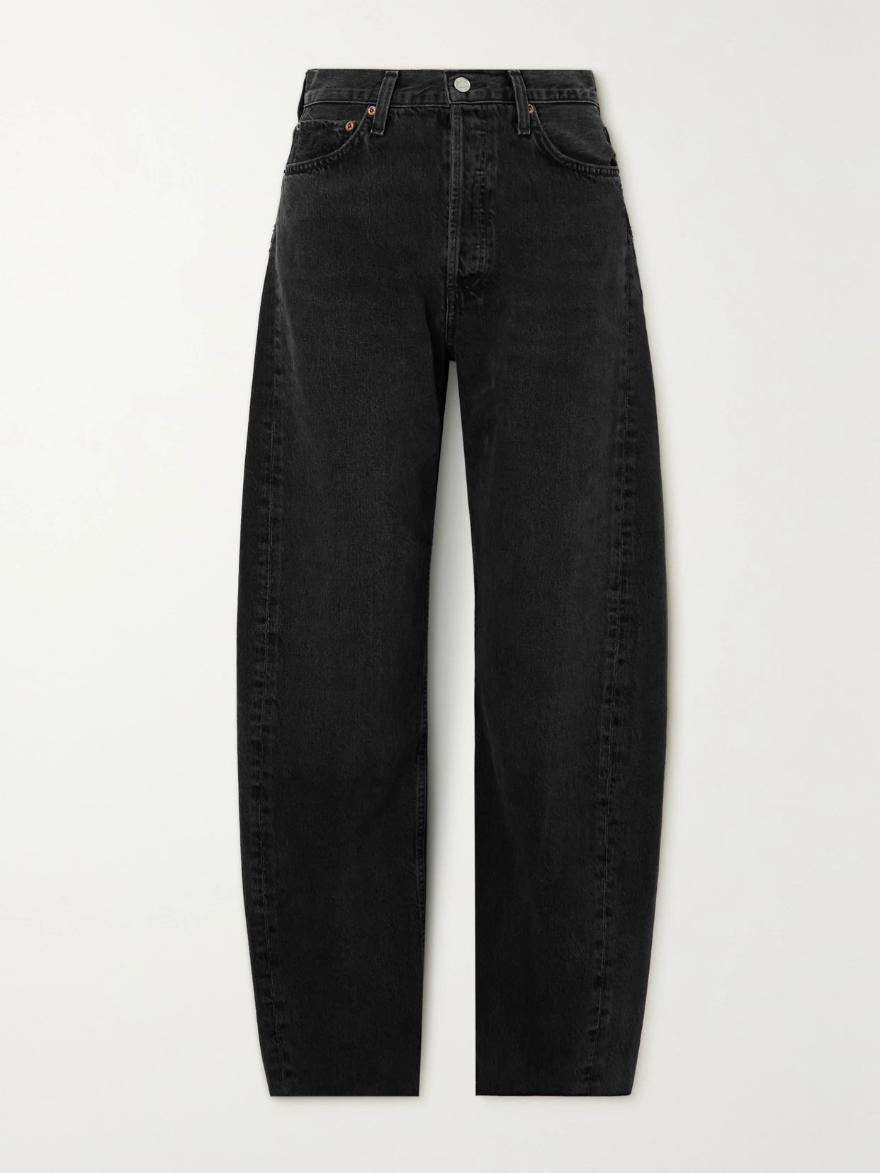 AGOLDE - Luna High-rise Tapered Organic Jeans - Black | NET-A-PORTER (US)