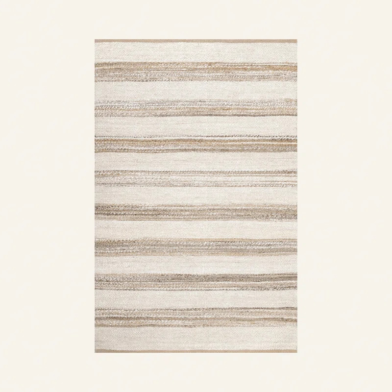 Claire Striped Hand-Knotted Area Rug in Natural | Wayfair North America