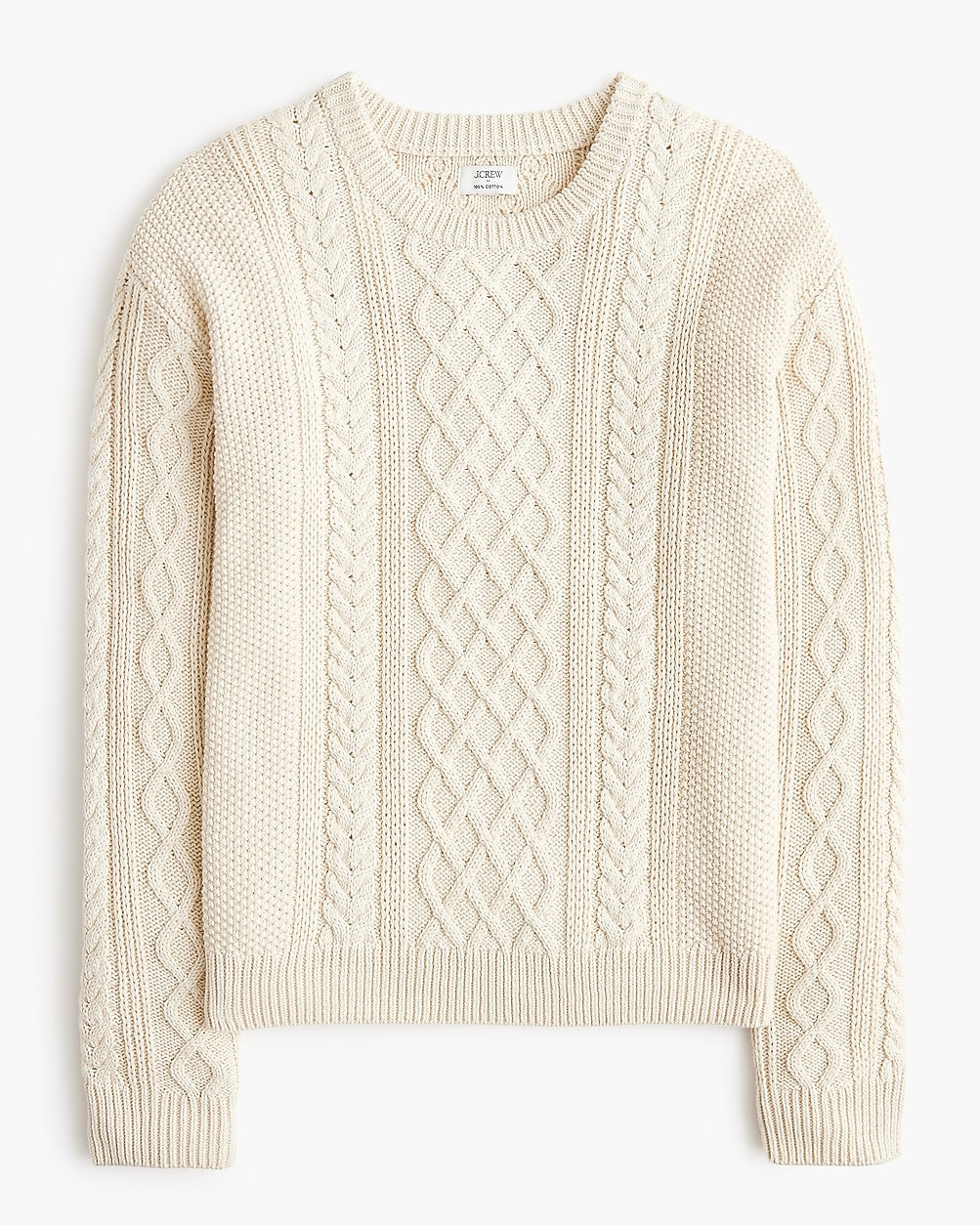 Cable crewneck sweater | J.Crew Factory