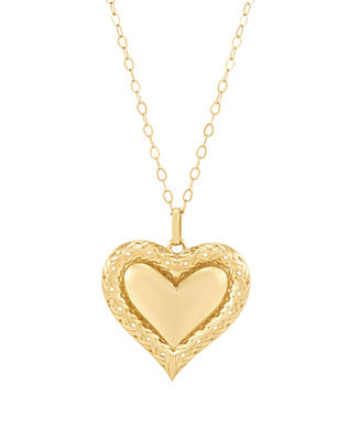 Heart Pendant Necklace in 10k Yellow Gold | Macy's