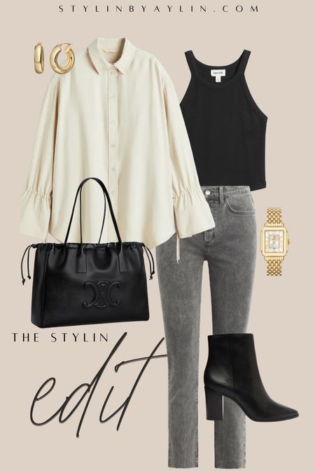 The Stylin Edit- Casual style, date night style, booties, blouse, accessories, StylinByAylin 

#LTKunder100 #LTKSeasonal #LTKstyletip
