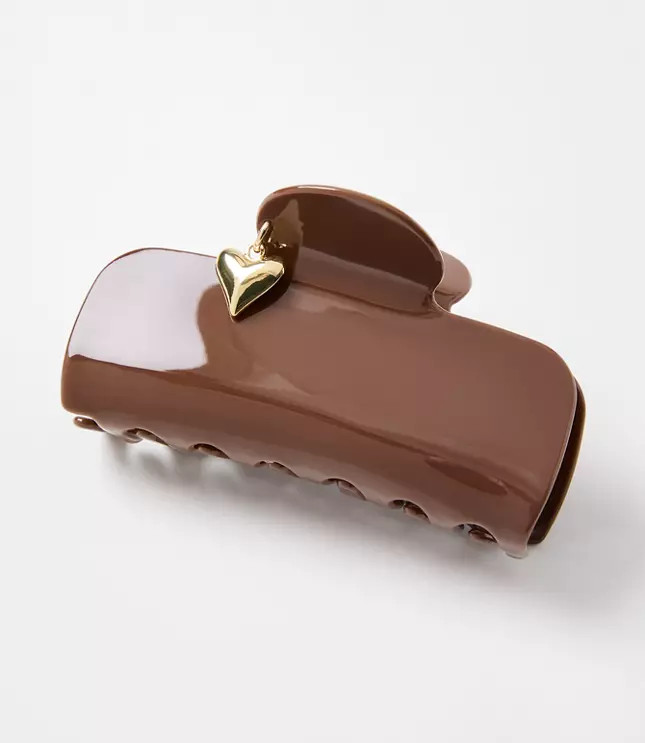 Heart Charm Claw Hair Clip | LOFT
