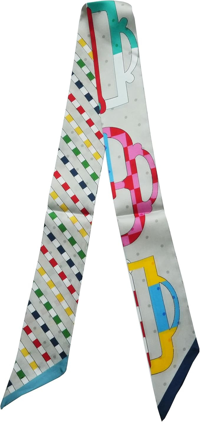 JERLA 100% Mulberry silk Scarf Head Hair Ribbon Handbag Handle wrap Tie Bundle Neckerchief Scarf ... | Amazon (US)