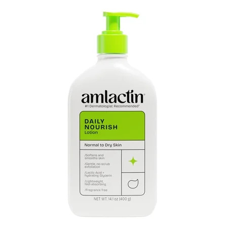 AmLactin Daily Nourish Body Lotion, 12% Lactic Acid for Dry Skin Relief, Exfoliating, 14.1OZ | Walmart (US)