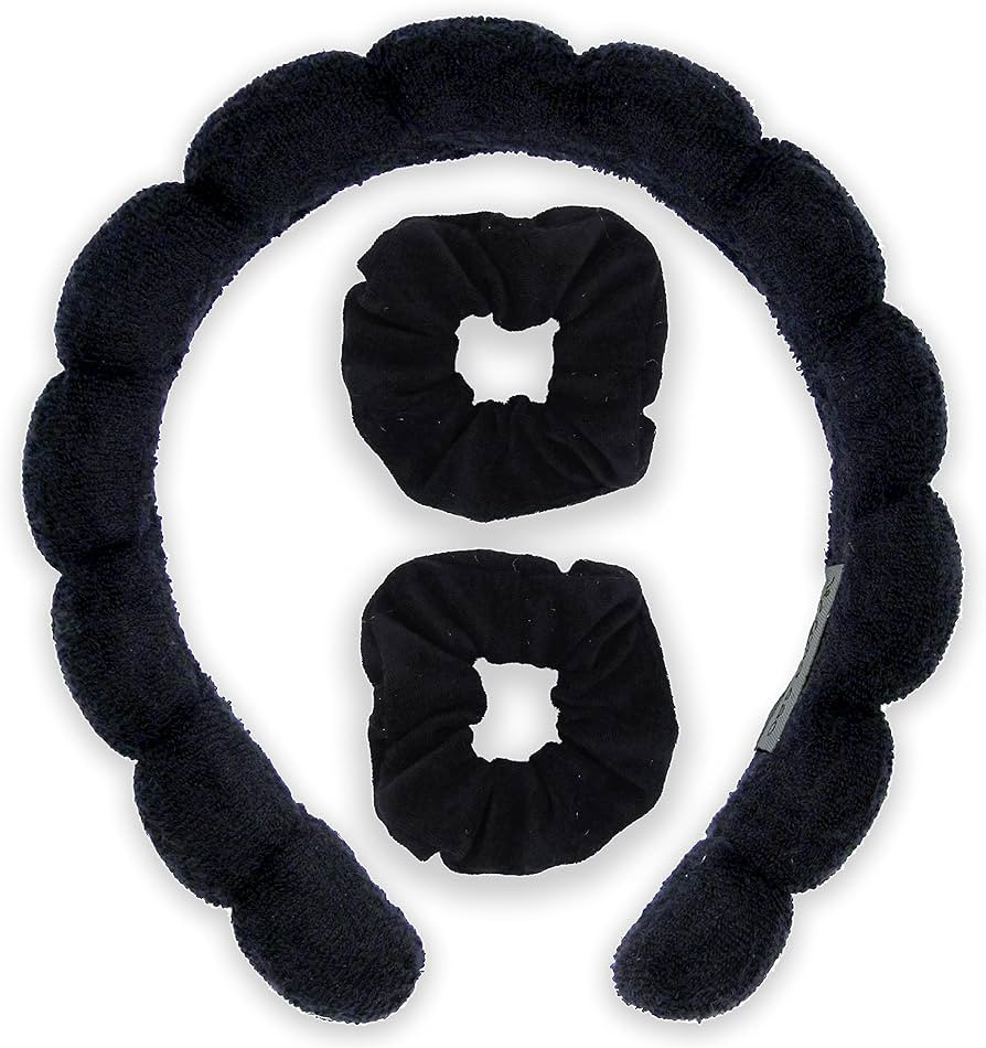 FROG SAC Puffy Spa Headband and Wristband Scrunchies for Girls, Skincare Headbands for Women Make... | Amazon (US)