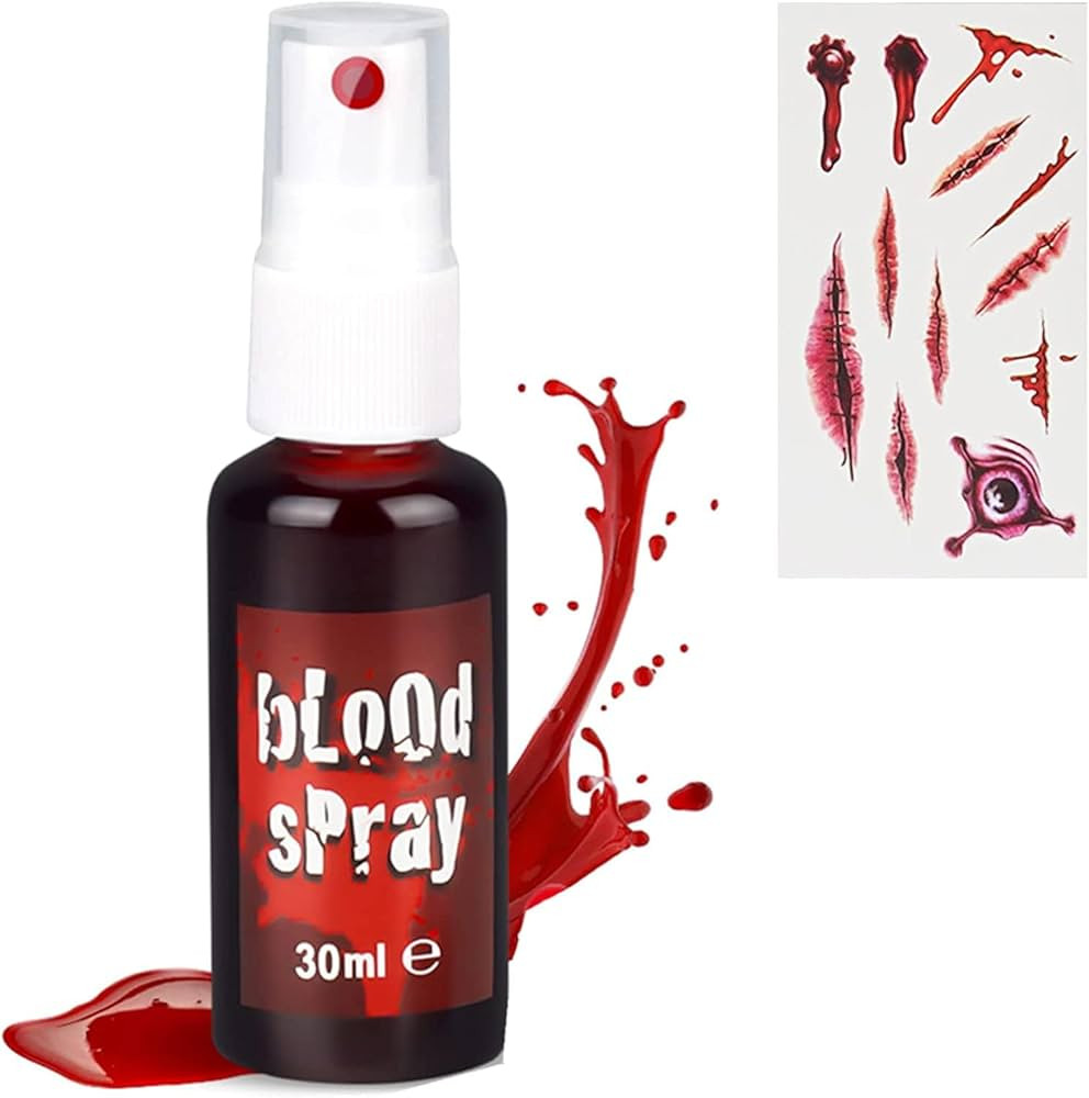 Halloween Fake Blood Spray 1oz, Realistic Safe Washable Fake Blood for Clothes Halloween Blood Ma... | Amazon (US)