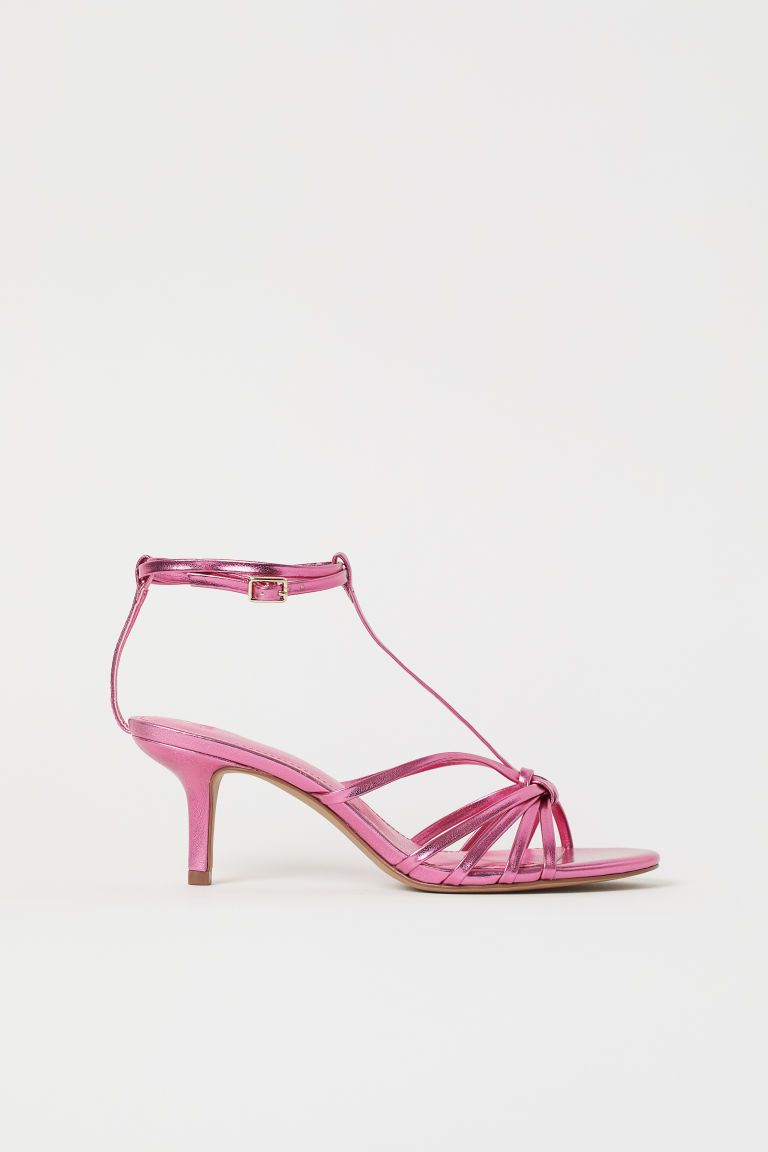 H & M - Shimmery Sandals - Pink | H&M (US + CA)