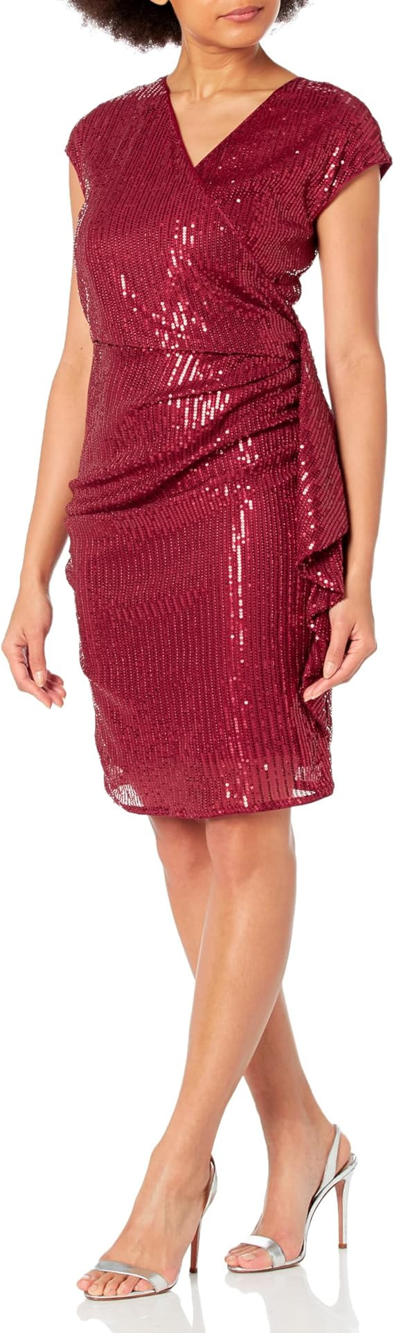 GRACE KARIN Sparkly Sequin Dress for Women Sexy Glitter Party Night Dress Wrap V-Neck Bodycon Coc... | Amazon (US)