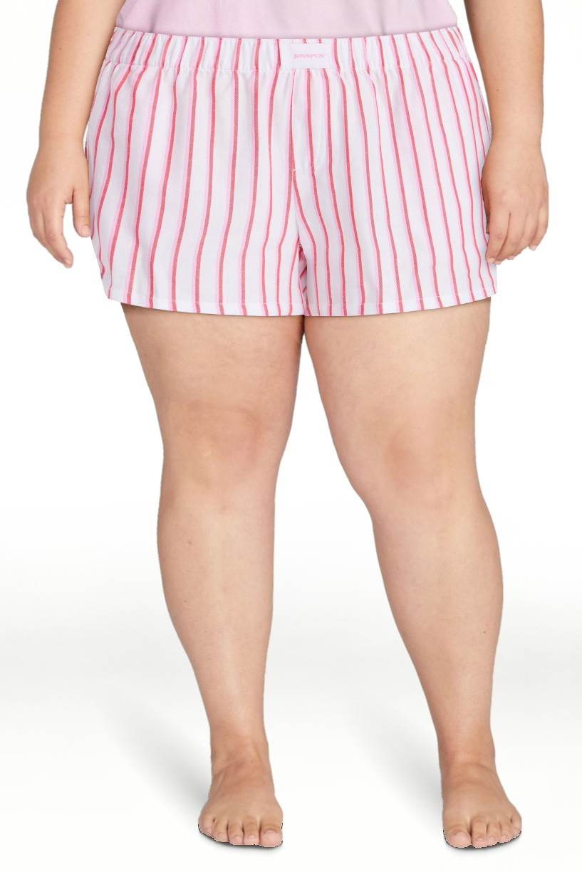Joyspun Women's Woven Pajama Boxer Shorts, 3'' Inseam, Sizes XS-3X | Walmart (US)