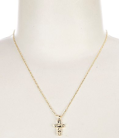 Kendra Scott Gold Metal Cross Pendant Necklace - Gold | Dillard's