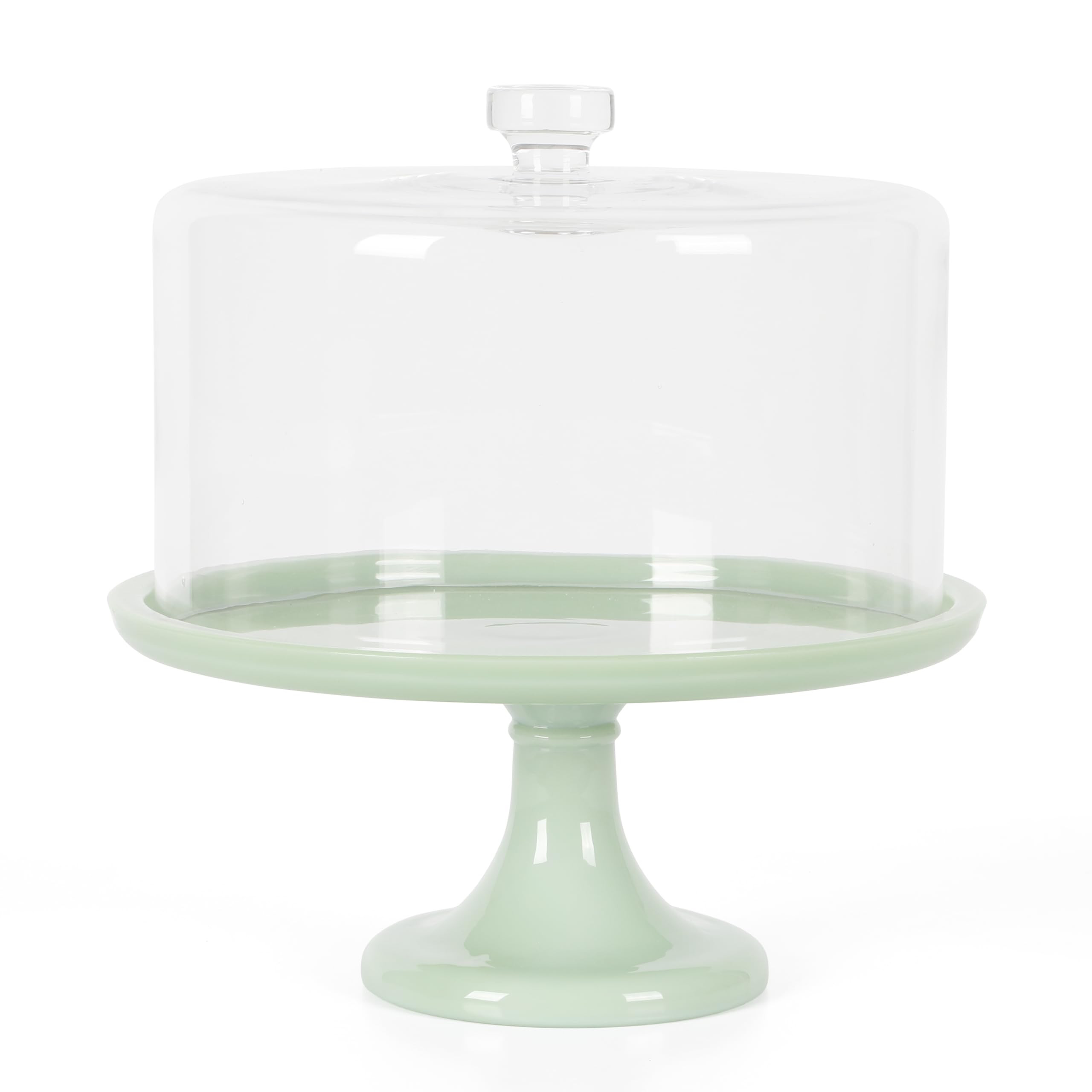 Martha Stewart Highbrook 10-Inch Jadeite Cake Stand with Glass Dome – Vintage-Style Pedestal De... | Amazon (US)