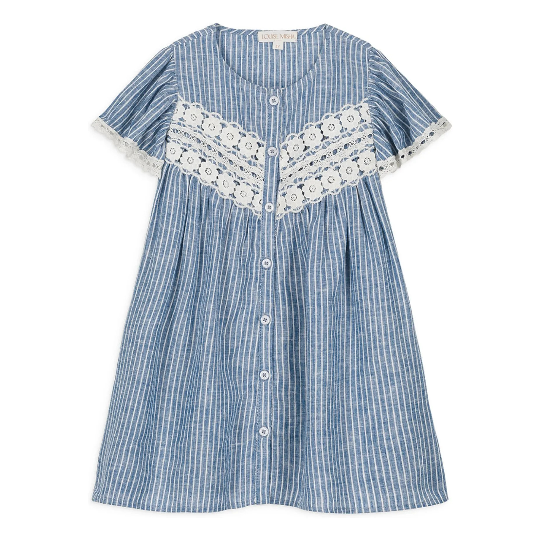 Morlina Linen Dress | Blue | Smallable