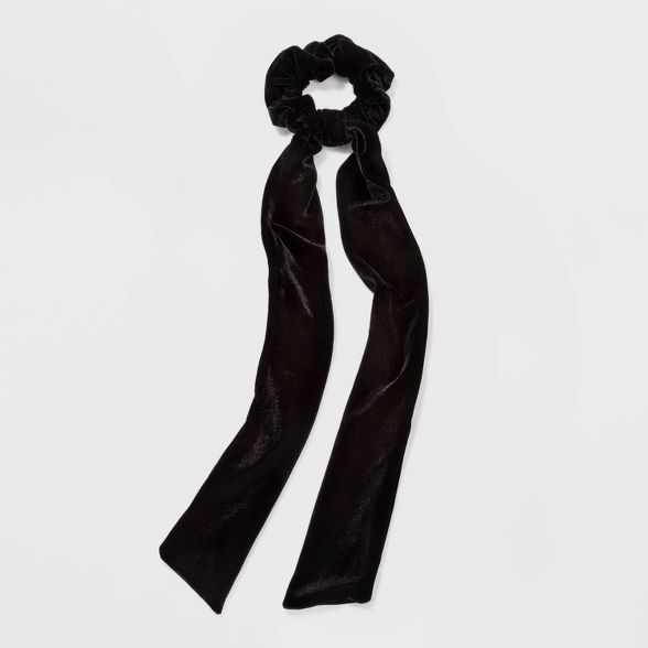 Long Velvet Tail Twister Hair Elastic - Wild Fable™ Black | Target