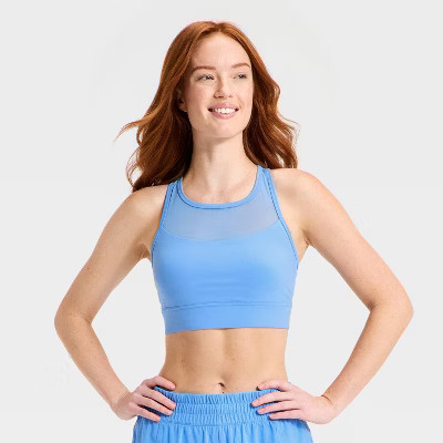 Women's Super Flex Medium Support Racerback Sports Bra - All In Motion™ | Target