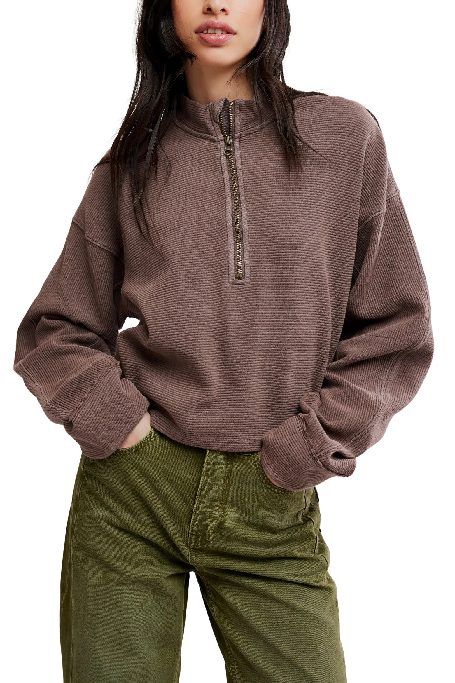 Free People We The Free Celeste Quarter-Zip Pullover (Women) | Nordstrom | Nordstrom