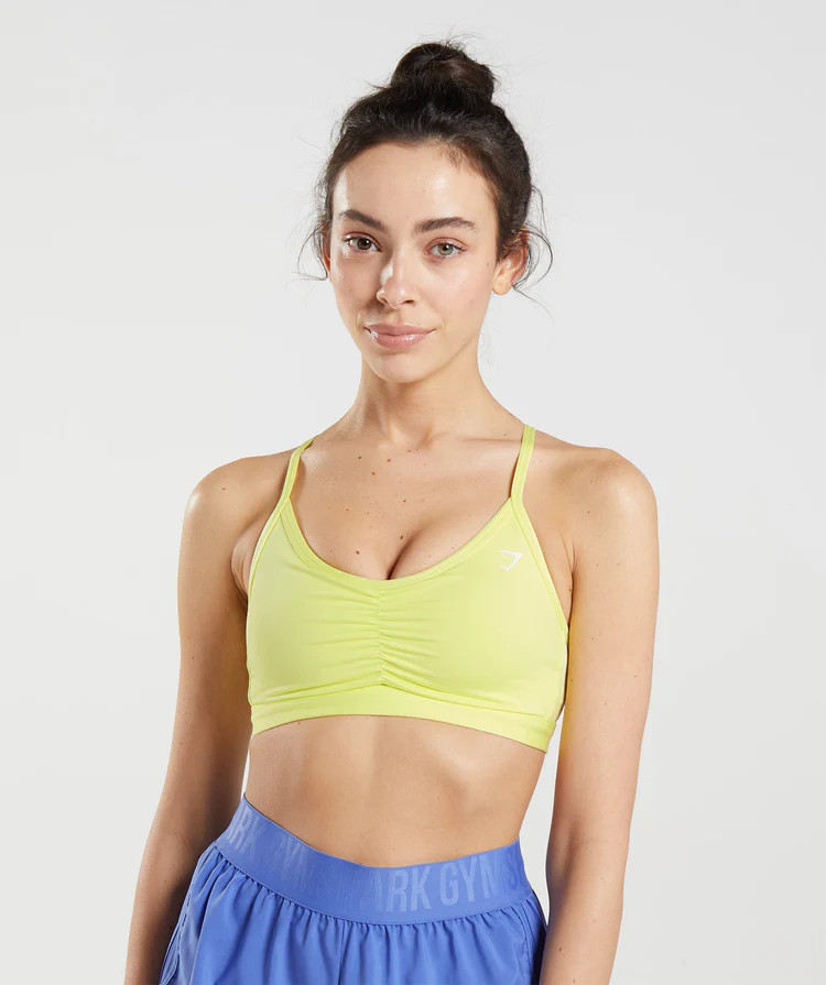 Gymshark Ruched Training Sports Bra - Firefly Green | Gymshark US