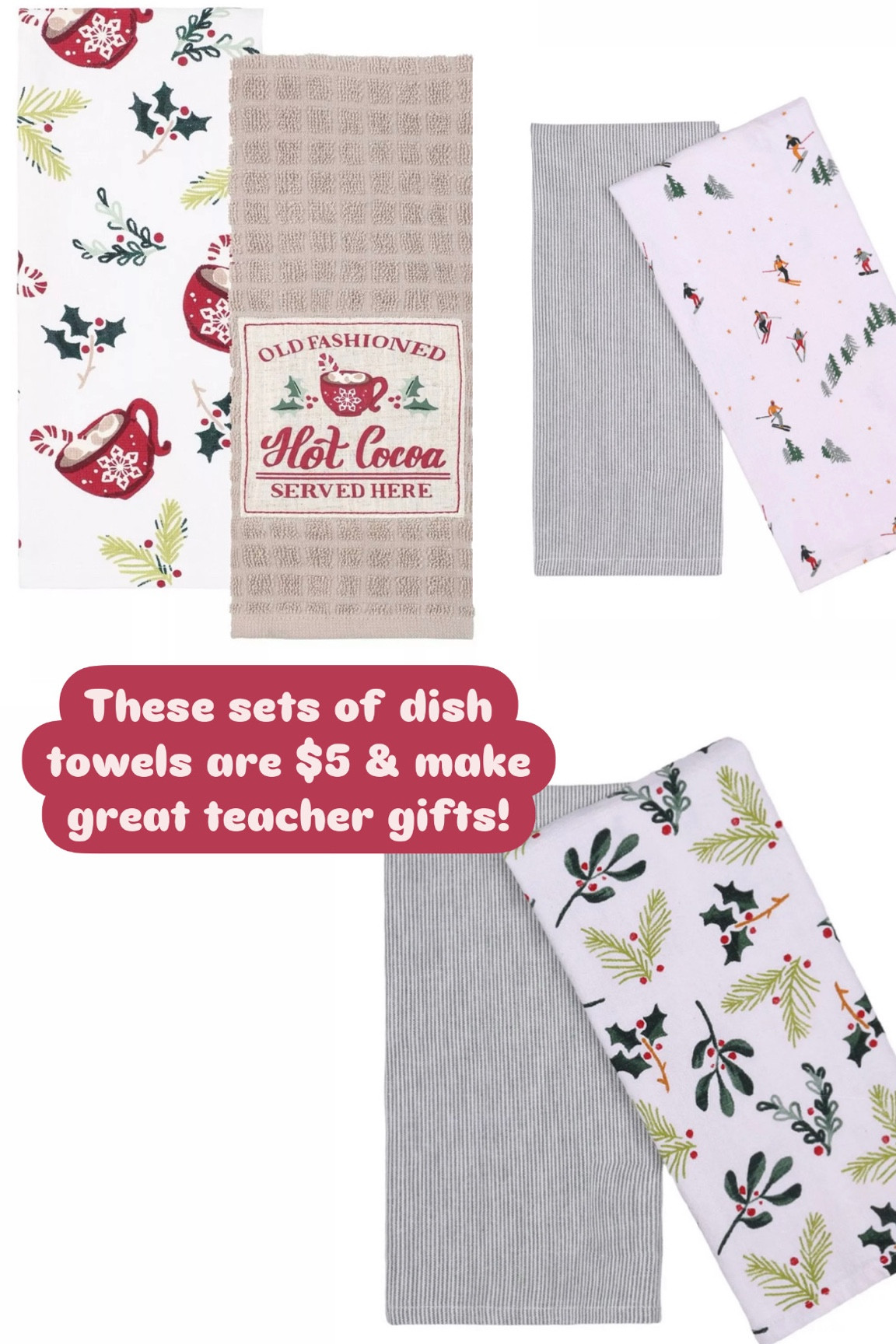 $5 dish towels for a teacher gift, neighbor gift, or hostess gift! 

#LTKSaleAlert #LTKHome #LTKCyberWeek
