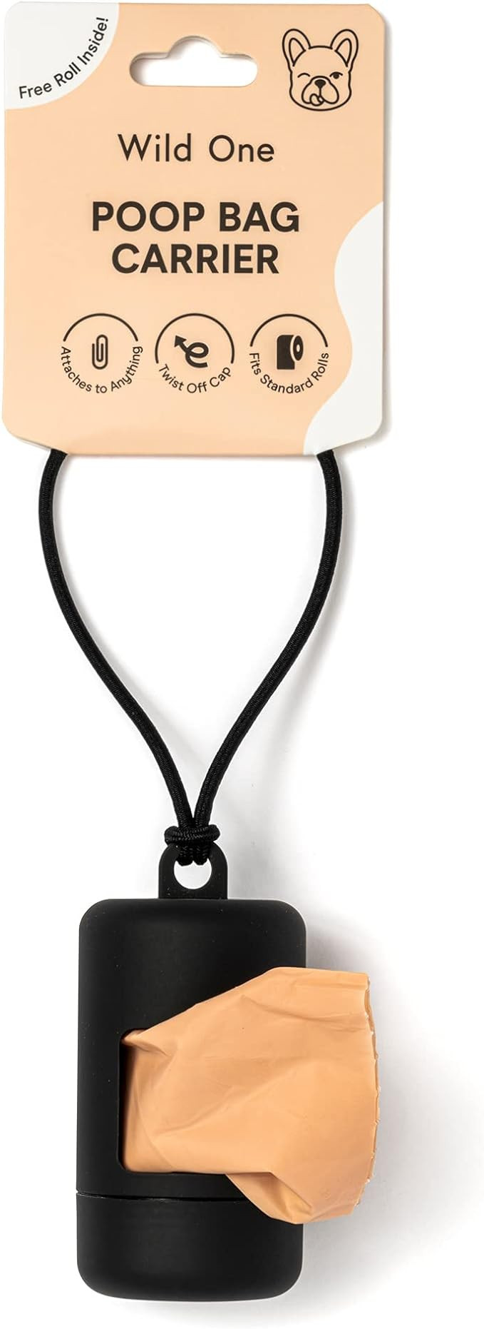 Wild One Poop Bag Holder and Dispenser for Dogs with Leash Attachment, Leak Proof, Easy Twist Top... | Amazon (US)