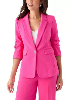 DKNY Women's Button Front Blazer, Pink, 12 | Belk