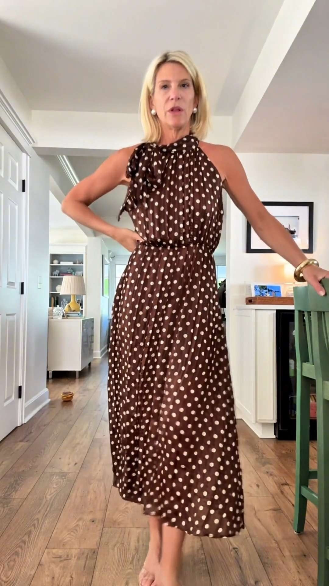 This brown polka dot dress is giving major Pretty Woman vibes. The halter neckline, feminine bow detail, and flowy silhouette make it such a chic option for date nights, weddings, vacations, and special occasions. Wearing an XS.

💡 LTK MADE EASY

❤️ Heart = Support my posts
🔖 Save = Get sale & restock alerts
📋 Lists = Keep favorites organized
📲 Share = Send to yourself for later
💬 Comment = Ask me anything 

 #LTKootd #LTKSeasonal #LTKOver40