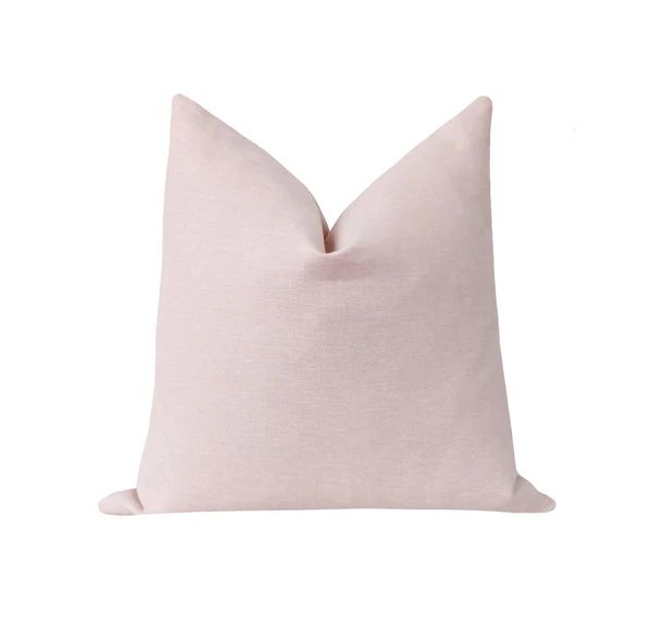 100% Linen Blush Pink Pillow | Land of Pillows