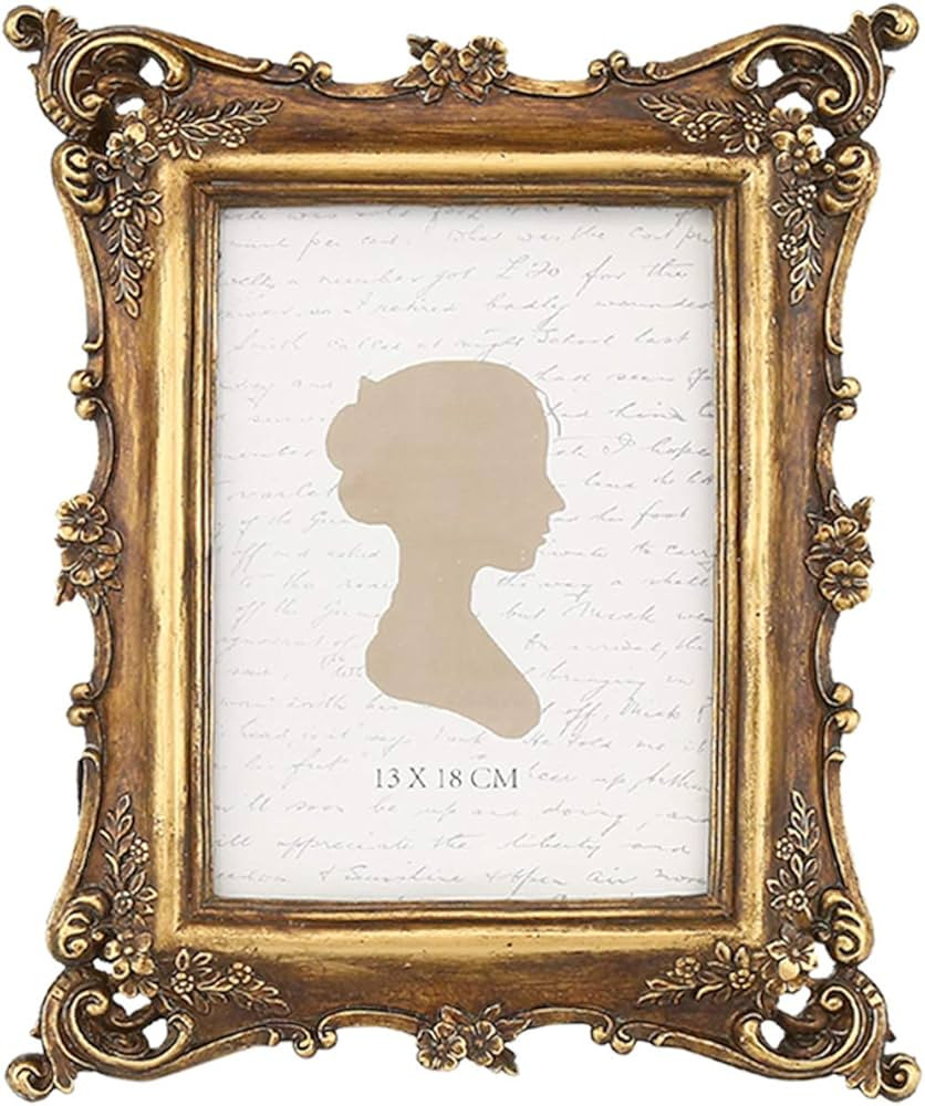 Sunlit Vintage Picture Frame 5x7 Inch, Luxury Antique Photo Frames with Glass Front, Photo Displa... | Amazon (US)