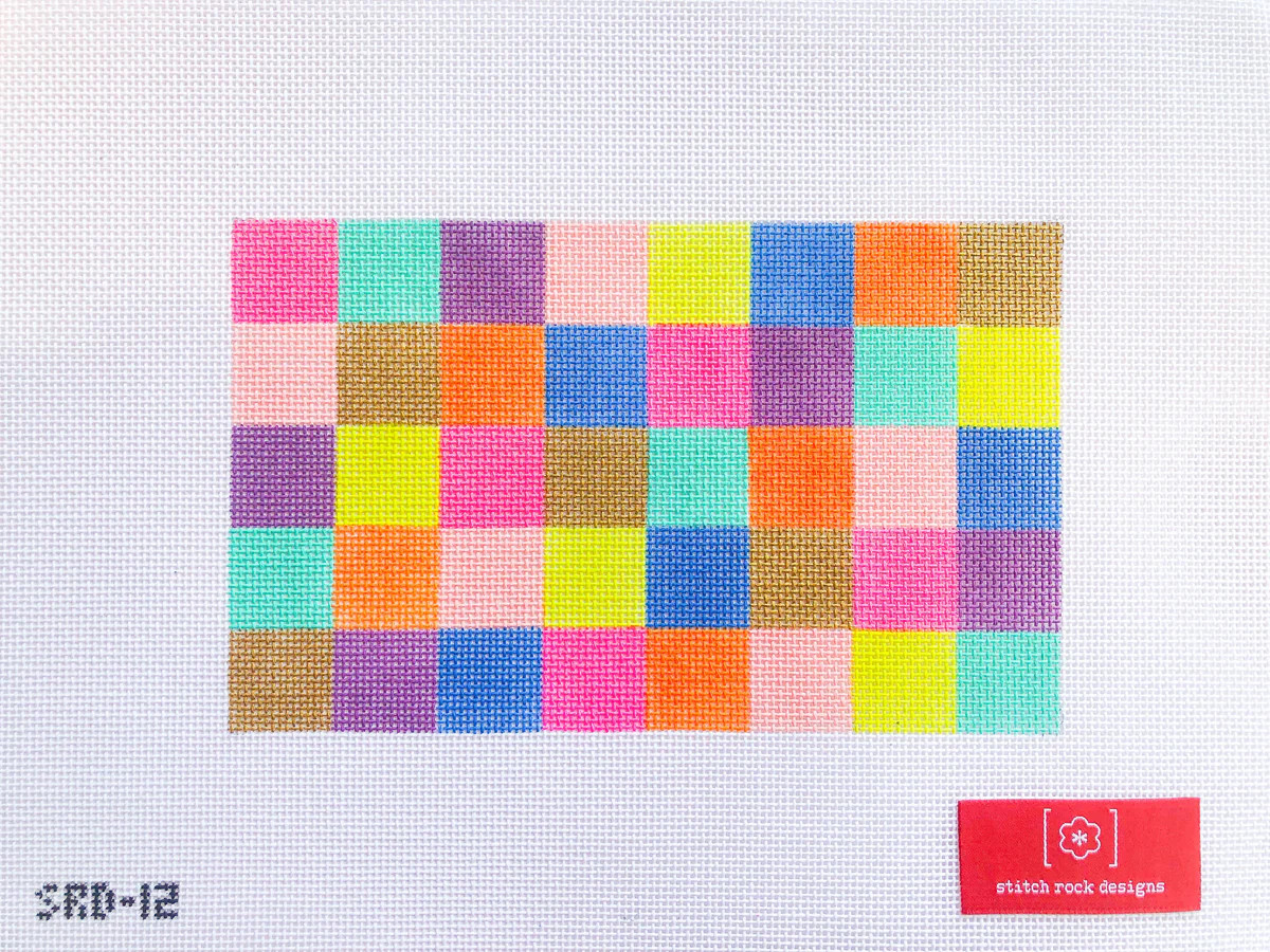 Seeing Squares Sunglasses Case | Greystone Needlepoint