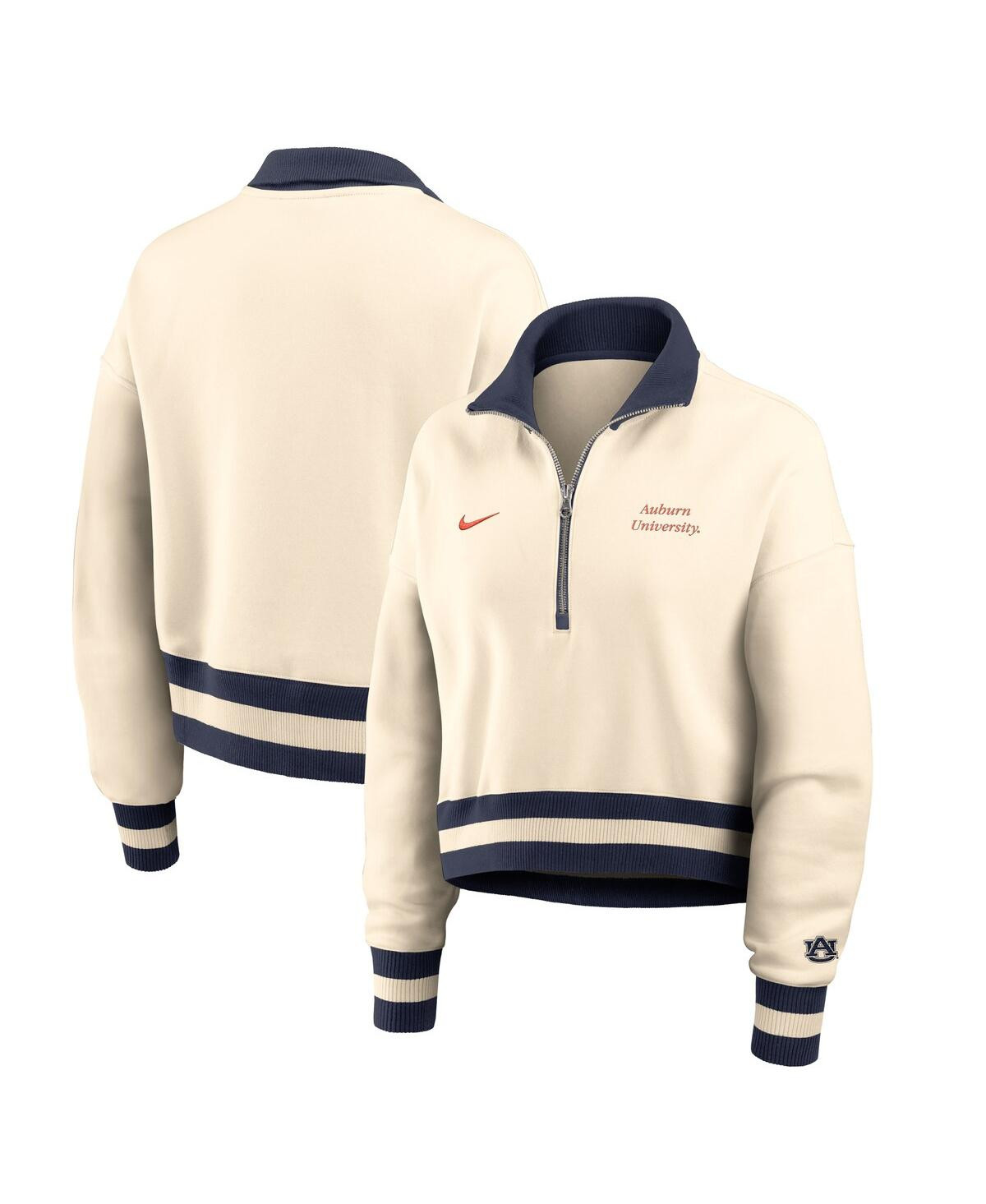 Nike Women's Tan Auburn Tigers Legacy Half-Zip Sweatshirt - Tan | Macy's