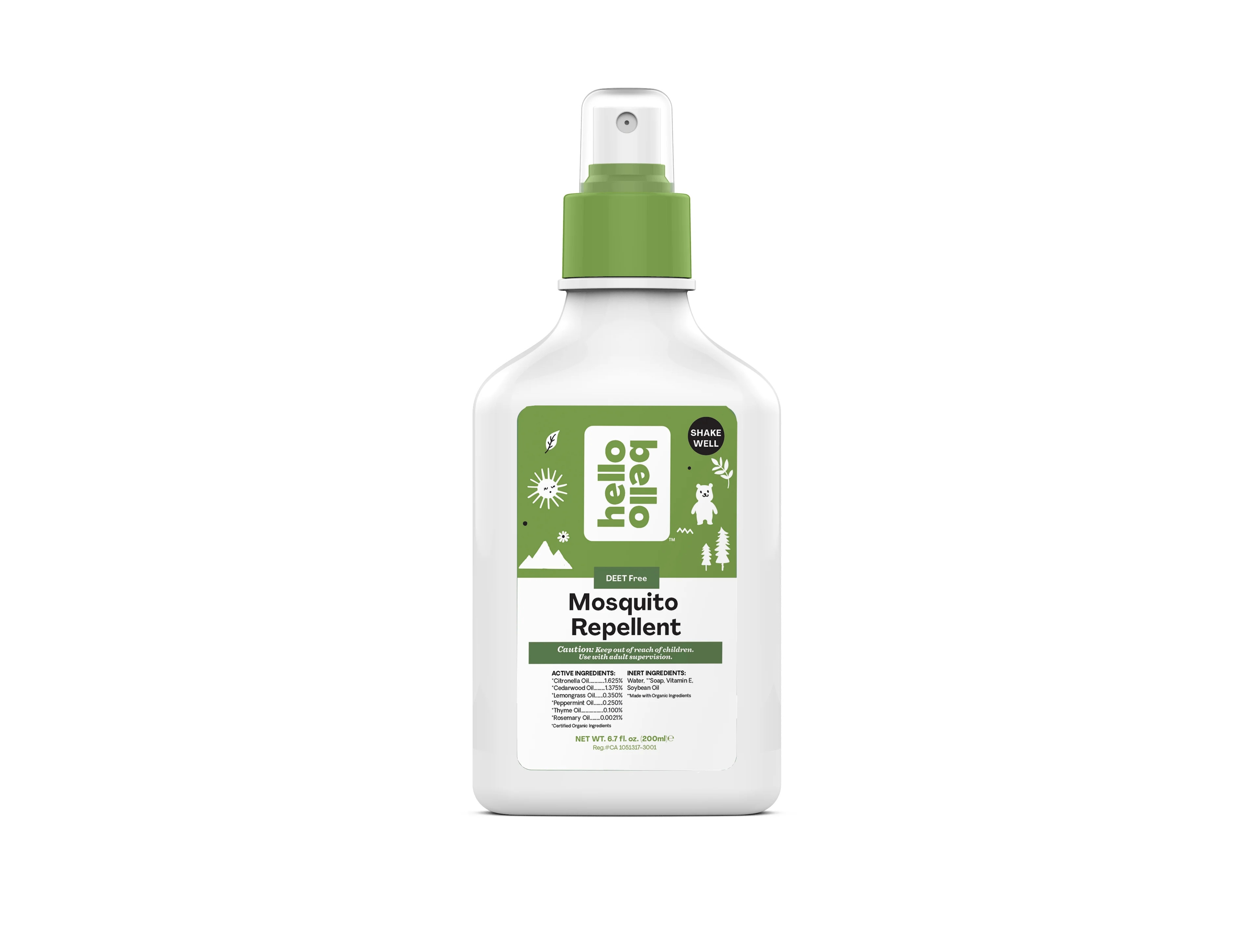 Hello Bello Organic Bug Spray I DEET Free Natural Bug Repellent for Babies and Kids I 6.7 Fl Oz -... | Walmart (US)