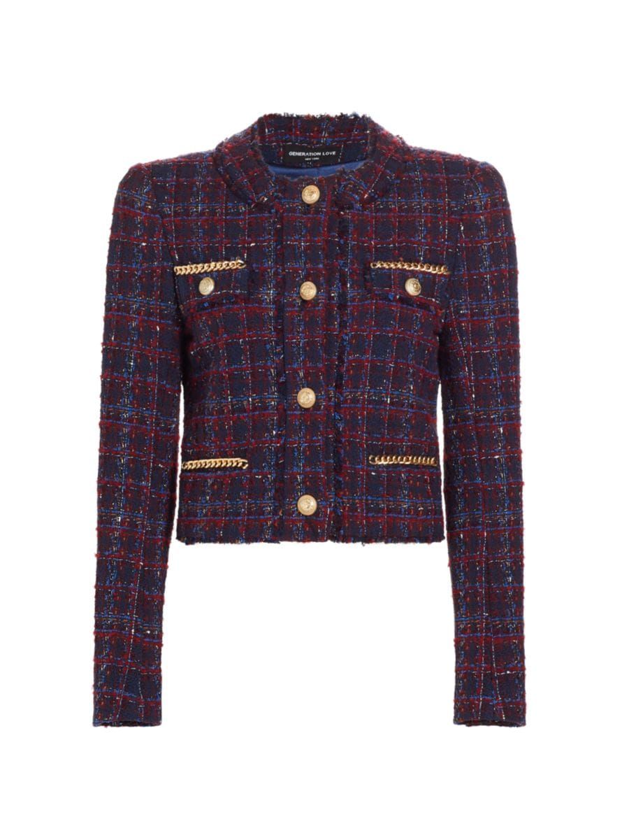 Kristen Cotton-Blend Tweed Jacket | Saks Fifth Avenue