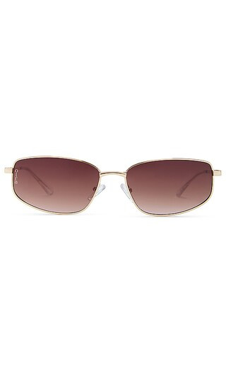 Willow Sunglasses in Gold & Brown To Pink Fade | Revolve Clothing (Global)