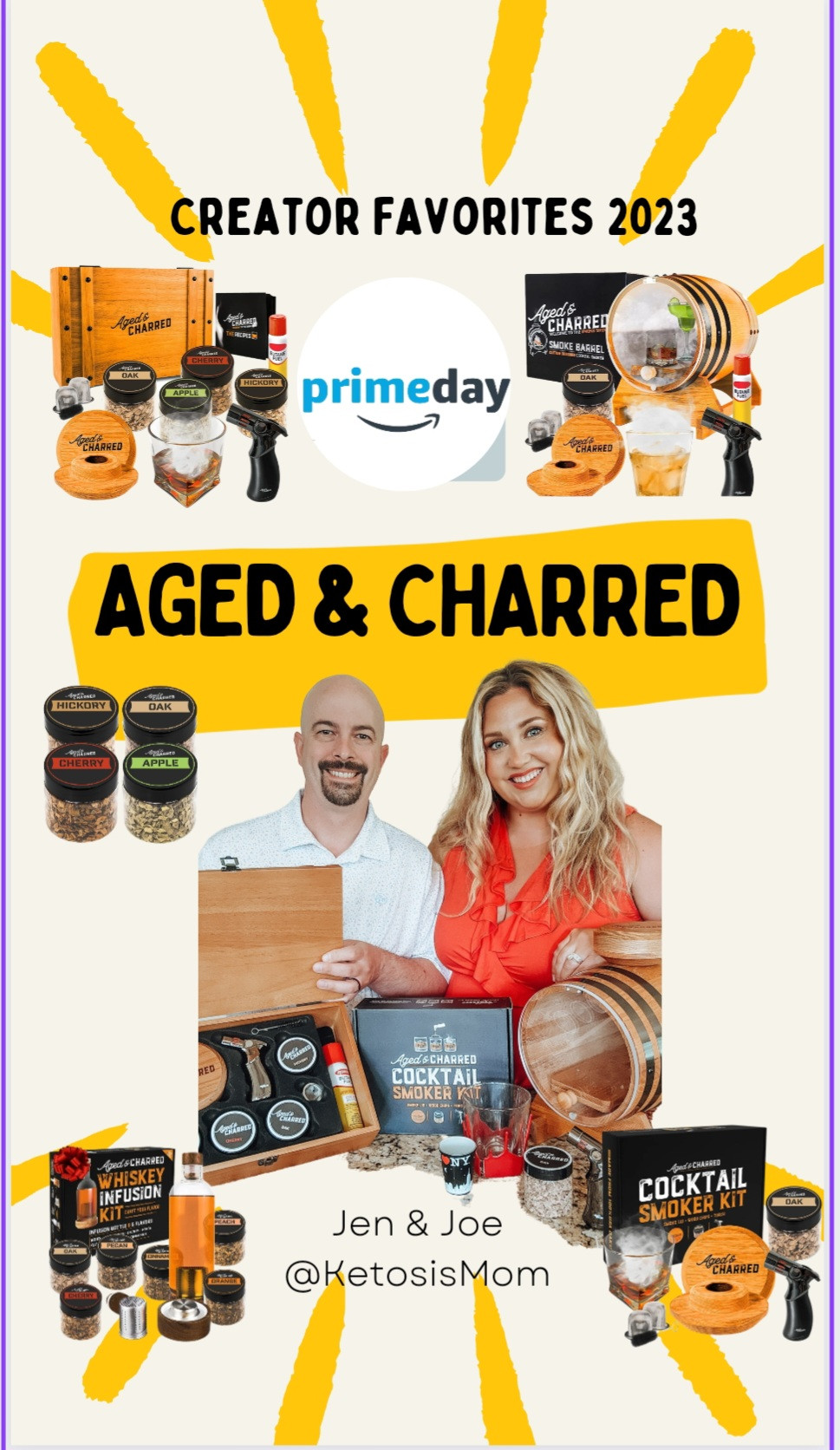 Old Fashioned Cocktail Kit for Whiskey, Bourbon & More - Premium Barrel Set, USA Oak - Cocktail S... | Amazon (US)