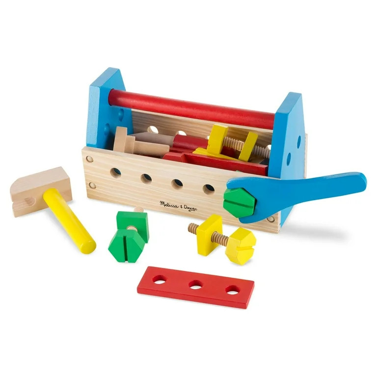 Melissa & Doug Take-Along Tool Kit Wooden Construction Toy (24 pcs) - Walmart.com | Walmart (US)