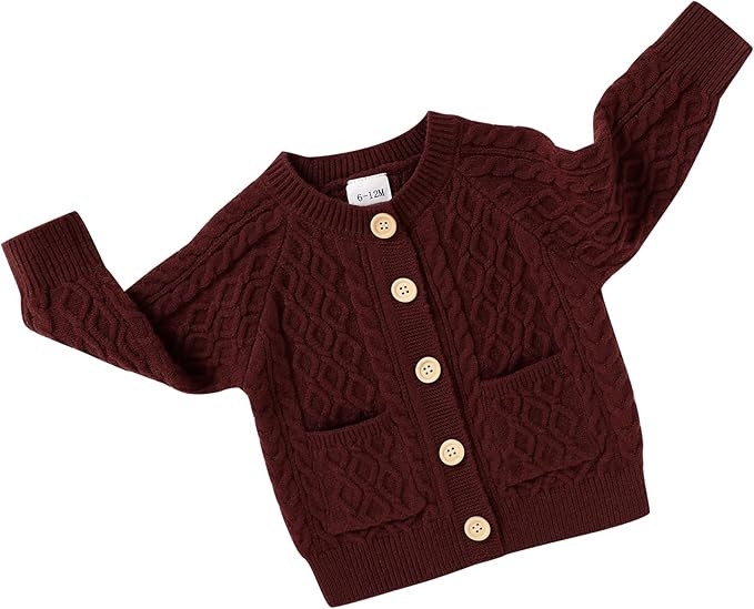 YOUNGER TREE Toddler Baby Girl Boy Cardigan Long Sleeve Button Knit Sweater Unisex Fall Winter Cl... | Amazon (US)